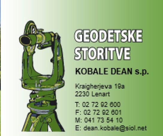 Logo in informacije za geodetsko podjetje