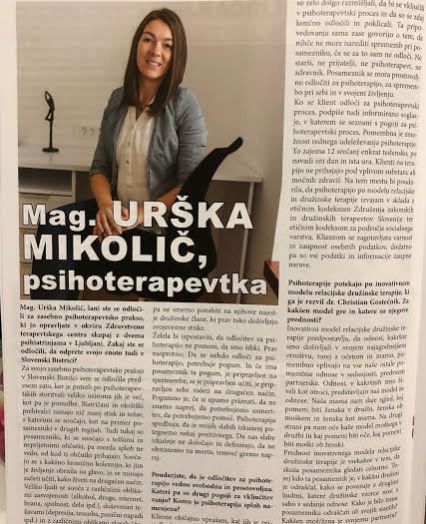 Članek o družinski psihoterapiji v Ljubljani