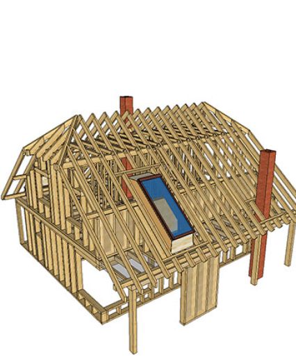 računalniški prikaz lesene hiše