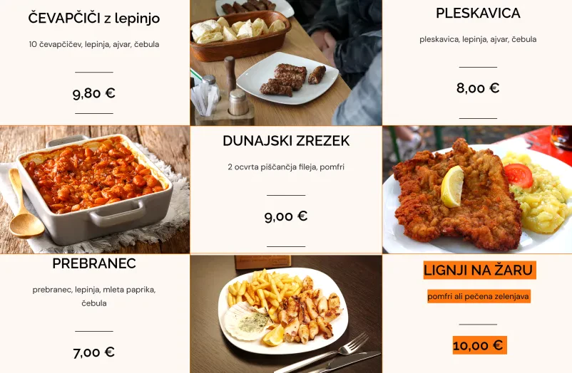 Okrepčevalnica Orient se nahaja v središču Kamnika