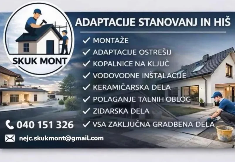 Prenova kopalnice na ključ in zaključna gradbena dela Koroška