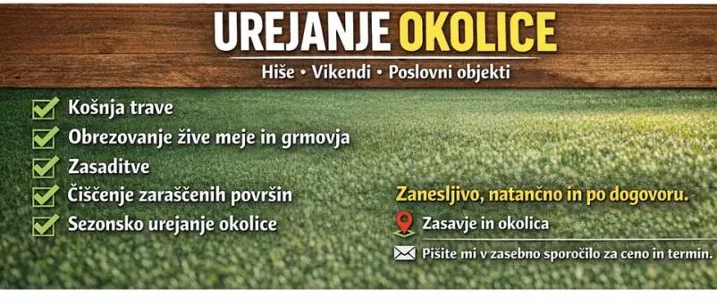 Zasaditve in vzdrževanje okolice Zasavje, Posavje