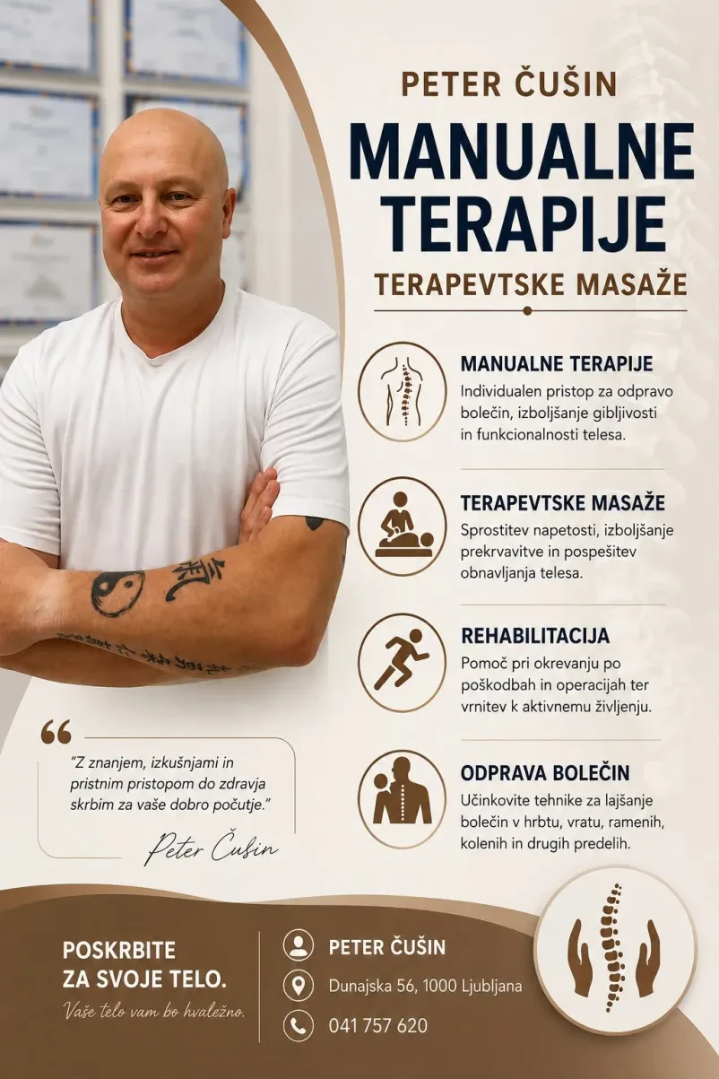 Dobra manualna terapija Ljubljana okolica za odpravo bolečin