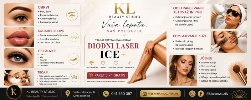 Diodni laser ICE+ za gladko kožo brez dlačic Jesenice, Gorenjska