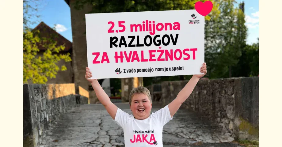 Slovenija stopili smo skupaj za Jako in zbrali 2,5 milijona evrov