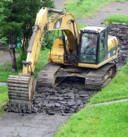 Gradbeni izkopi, storitve z gradbeno mehanizacijo