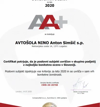Avtošola, CPP, zamenjava izpita Logatec