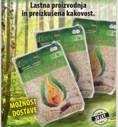 Kvalitetni lesni peleti Gorenjska