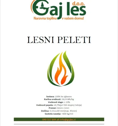 V GAJ LES izdelujemo kakovostne lesne pelete s certifikatom ENplus A1