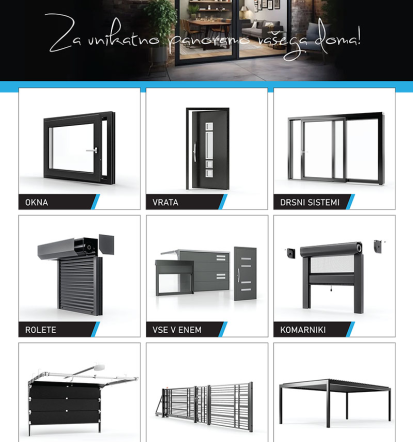Stavbno pohištvo, kvalitetna ALU okna, vrata Podravje, Slovenija