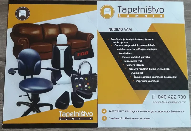 Tapetništvo, prevleke avtomobilskih sedežev Slovenija, tapetništvo Šumnik