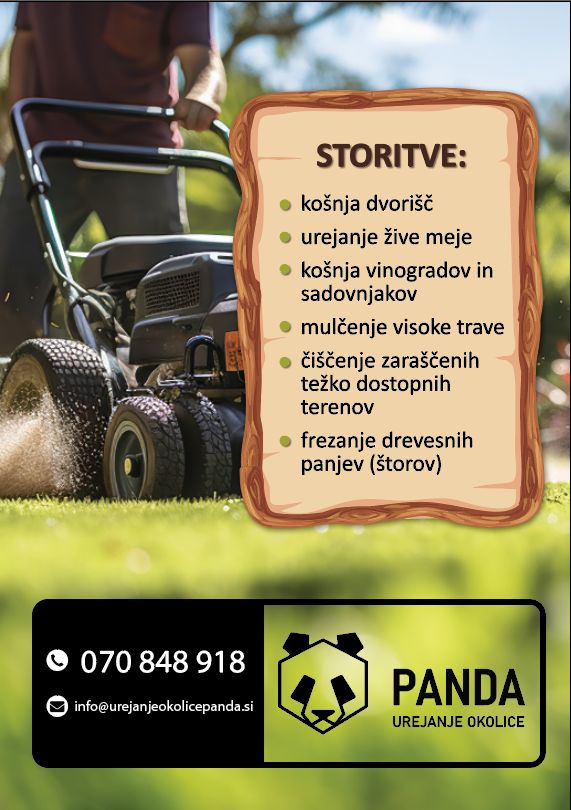 Košnja visoke trave in strmih terenov Štajerska