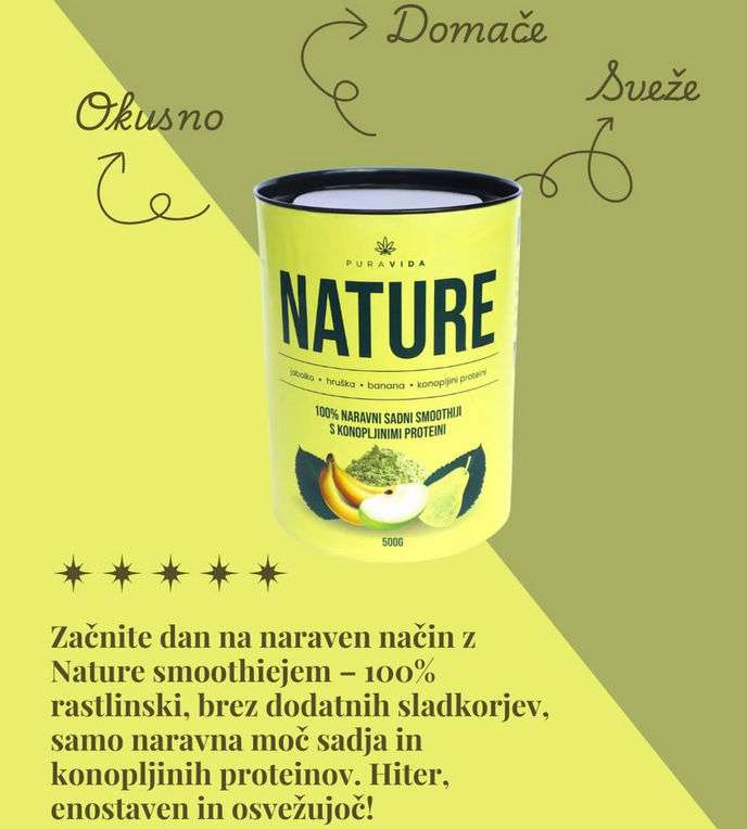 Poskusiti hranljiv sadni smuti z dodatnimi konopljinimi proteini