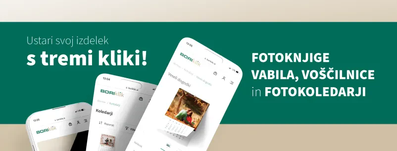 Novost letošnjega leta je fotoknjiga in fotokoledar v nekaj klikih s pomočjo BORIKLIK.si!