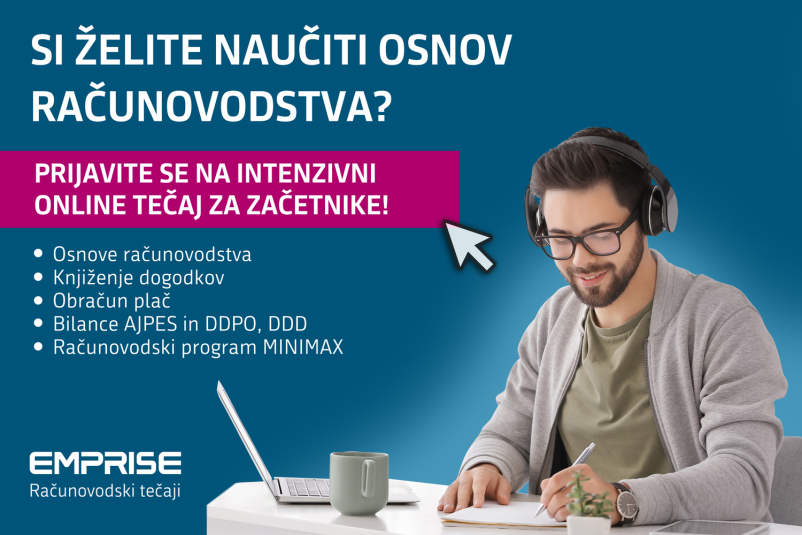 Strokovni tečaji računovodstva Slovenija za začetnike in tiste, ki že znate več