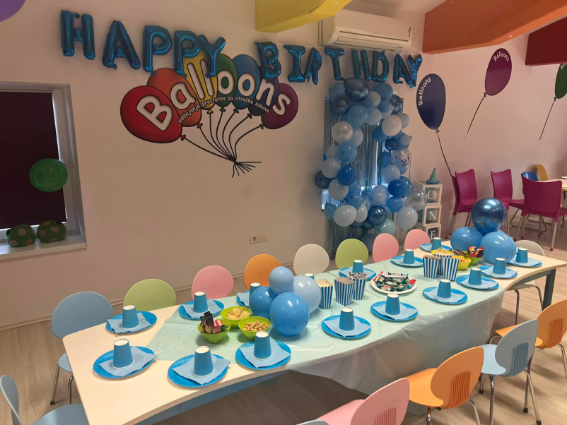 Praznovanje otrokovega rojstnega dne Domžale, Ljubljana – Najboljša igralnica Balloons