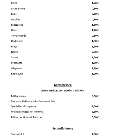 Mahlzeiten