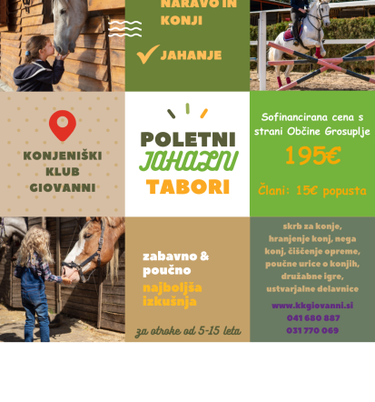 Poletni jahalni tabori Grosuplje, Osrednja Slovenija