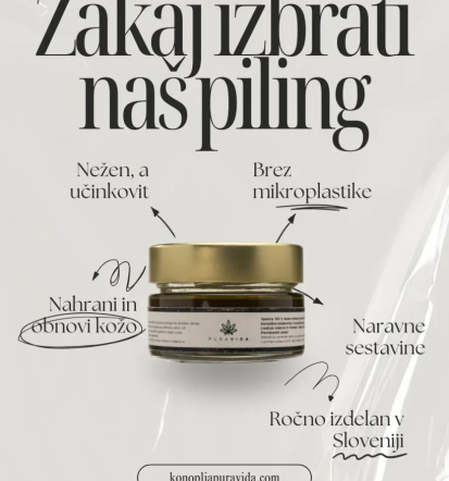 Hrana iz mletih semen industrijske konoplje Slovenija