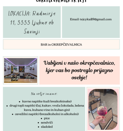 Dobra okrepčevalnica Ljubno ob Savinji, obiščite nas