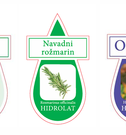 Hidrolat meta, navadni rožmarin, ožepek