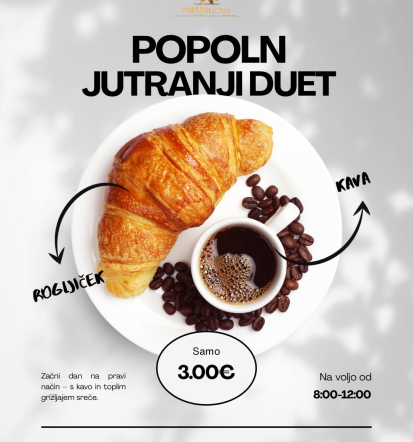 Zajtrki in brunch Polzela, Savinjska, Kavarna Prešernova