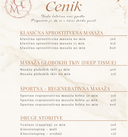 Darilni bon za masažo Ljubljana