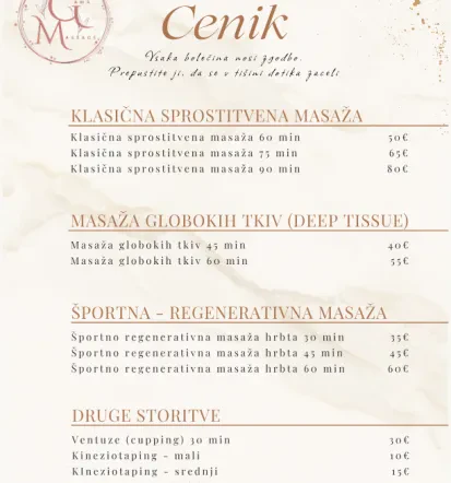 Darilni bon za masažo Ljubljana