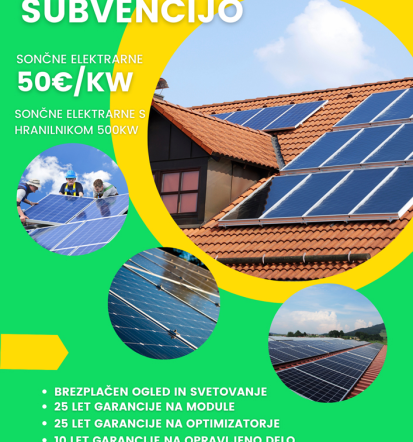 Sončne elektrarne, vzdrževanje sončnih elektrarn Slovenija