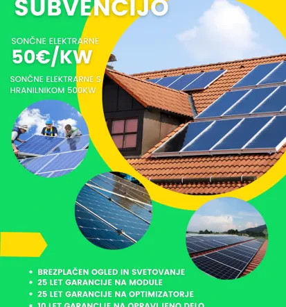Vzdrževanje sončnih elektrarn Slovenija