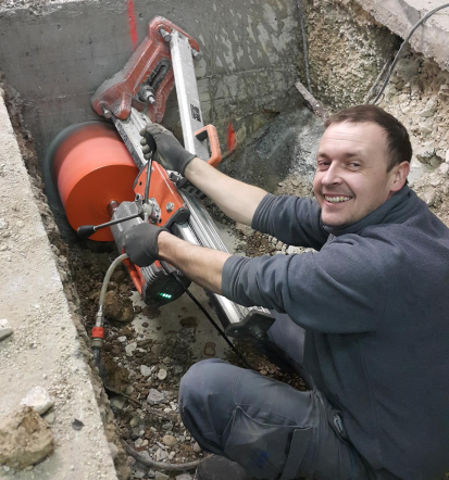 Diamantno rezanje in vrtenje betona Slovenija, natančno