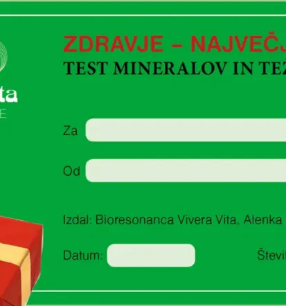 Test mineralov in težkih kovin Maribor