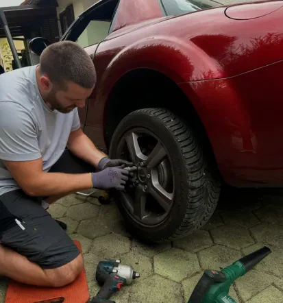 Servis avtomobila na terenu Notranjska, Slovenija