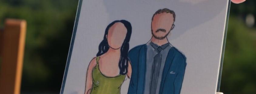 Ilustriranje gostov na poroki in dogodkih Slovenija