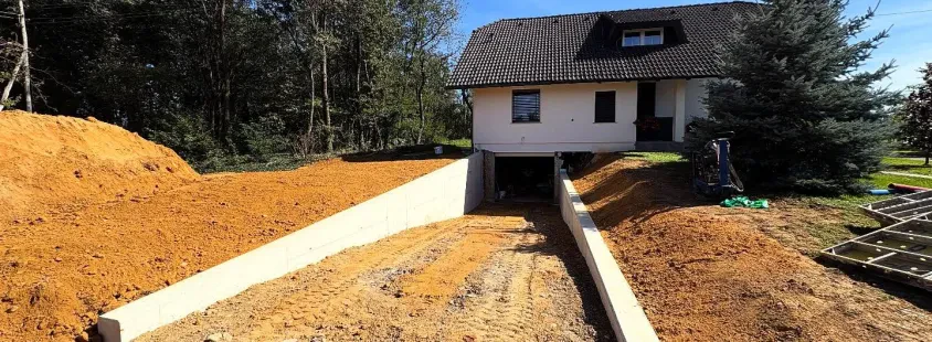 Izkopi za kanalizacijo, vodovod Pomurje